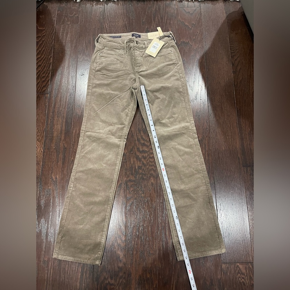NYDJ Women Lift Tuck Marilyn Straight Corduroy Pants Sandlewood  Size 4 NEW